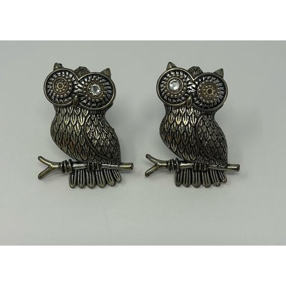 No Brand Other - Lot of 2 Owl Metal Cabinet Knobs NWOT hardware incl. Owl Motif Owl decorating